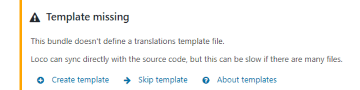 Loco Translate - Template Missing error