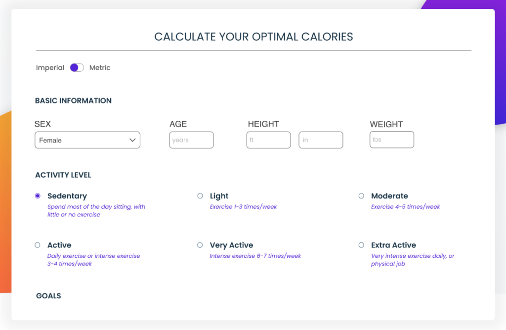 WP Calorie Calculator plugin