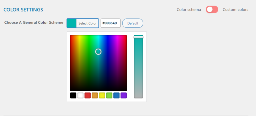 Color picker & color scheme